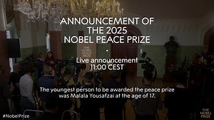 WATCH LIVE: Join us for the announcement of the 2025 Nobel Peace Prize. Hear the breaking news first. Where are you watching from? | Nobel Prize