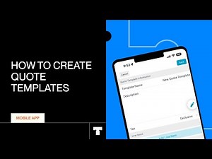 How to Create Quote Templates on the Tradify Mobile App