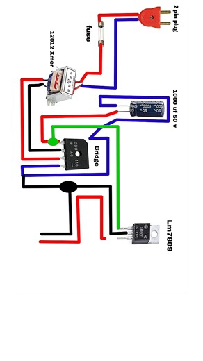 How to Build a 9V Regulated Power Supply Circuit Using LM7809 | DIY How to Make #DIYHowToMake #9VPowerSupply #LM7809 #ElectronicsCircuit #PowerSupply #VoltageRegulator #DIYElectronics #electronicsprojects #inspiration | Rafooz Bhat
