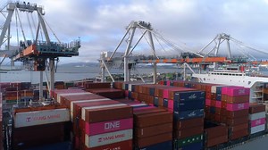 Dramatic Reveal Of Gantry Crane Loading Stock Footage SBV-337986189 - Storyblocks