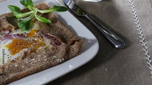 Breton crepe with an egg