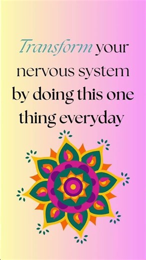 Transform your nervous system by doing this…. Everyday #hypnoliferedesign