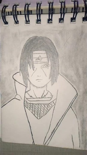 how to draw Uchiha 🤫 #trending #drawing #art