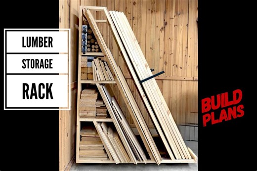 Lumber Storage Rack Plans, Lumber Storage Plans, DIY Shop Lumber Rack Plans - Etsy