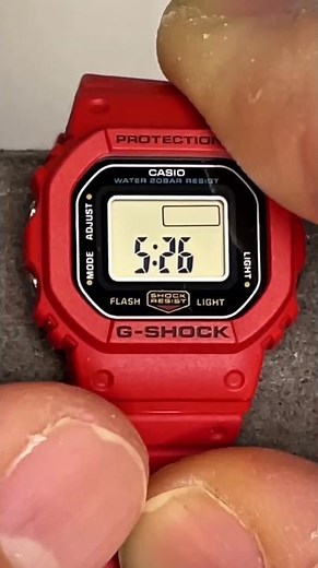 How to change between 12-hour and 24-hour time display on the G-SHOCK nano DWN-5600-4JR. #casio #...