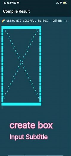 “🔥 Colorful 3D Box Animation in C | Amazing Terminal 3D Effect | CxxDroid Coding Project”