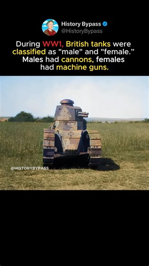 WW1 Tanks Were Literally “Male” and “Female” #shorts