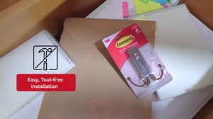 Command Large Matte Black Double Hook, 1 Hook and 1 Strip, Damage-Free Wall Hooks with Adhesive Strips, No Tools Coat Hooks for Hanging Home Decor, Holds up to 4 lb