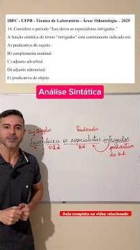 Syntactic analysis exercise #portuguese #grammar #syntax #competitionquestions #syntacticanalysis