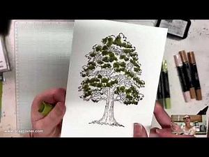 Create Stunning Tree Texture with Stampin’ Blends | Autumn Trees Colouring Tutorial
