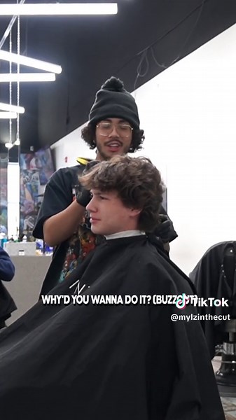 Fluffy Buzz Cut Transformation: From Wavy Hair to Bold Style