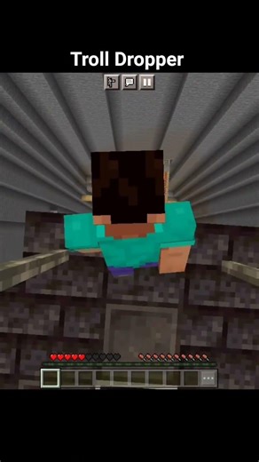 Minecraft Troll Dropper part-1 #areuok #minecraft #shorts
