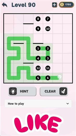 Zip Puzzle Game Level-90 🧩 #ZIP Puzzle Game #Level 90