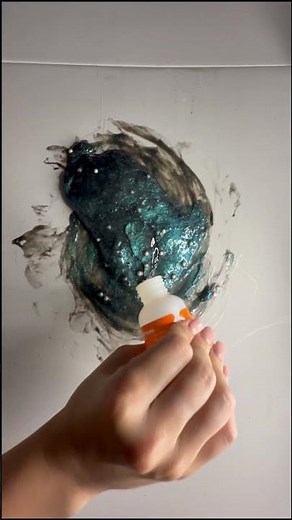 DIY GALAXY CRUNCHY SLIME - USING GLUE AND ACTIVATOR #asmr #slime #slimeasmr