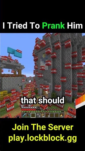 I Tried To Prank Him... #minecraft #minecraftpranks #prank