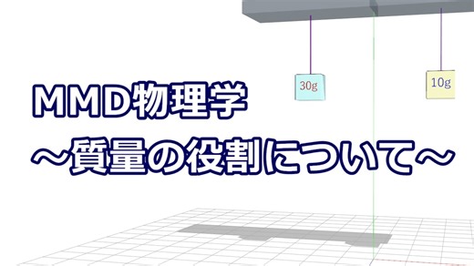 【30秒解説】MMD物理学　～剛体の「質量」の役割について～