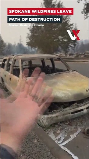 60,000 Flee As Spokane Burns | Dramatic Footage Shows Wildfire's Devastating Aftermath | VERTEX
