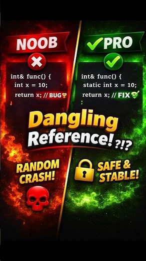 😱 Dangling Reference in C++ | This Bug Can Crash Your Code!