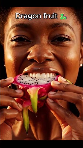 Girl Eating Juicy Fruits 🍉🍑 Dragon Fruit & Straw