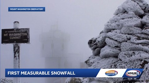 Mount Washington sees first measurable snow of the season