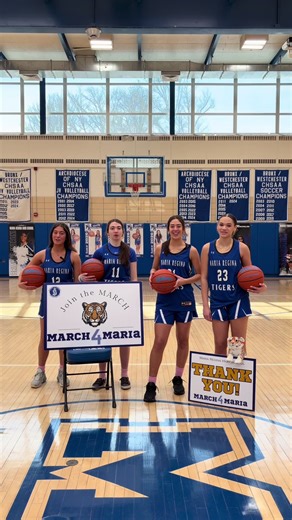 It’s power hour! Join our Varsity Basketball seniors in supporting March4Maria! Parents, Alumnae, and Friends: Your support on this 24-hour Giving Day is vital for all our athletes. With your help, teams like ours can win city championships and compete at the state level. Our quality coaching, top-notch facilities, and unwavering commitment empower our students to become both scholars and champions. Athletics at Maria Regina builds leaders and creates confident women ready for the future! Donate