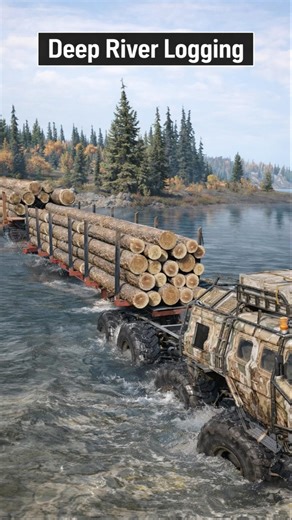 Snowrunner | Deep River Logging #snowrunner #mudrunner