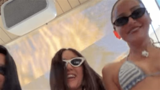Kay Adams sends fans wild with vacation bikini footage on NFL offseason break