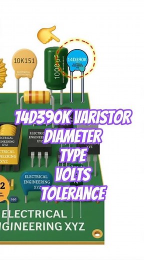 14D390K Varistor Code Explained | Diameter, Type, Voltage & Tolerance 🔥