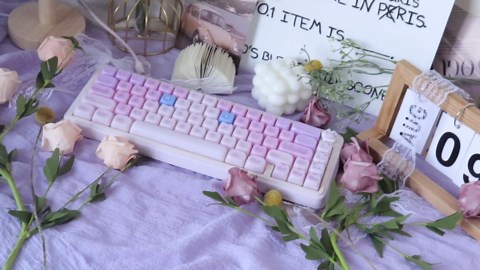 Ceramic Jade Purple Cat Keycaps, 148 Keys Translucent Creamy Jelly Cute Keycaps Mao Profile Custom Keycap for Cherry Gateron MX Swithes Mechanical Keyboards