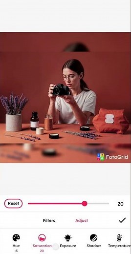 Professional Photo Color Adjustment in One Tap – Foto Grid