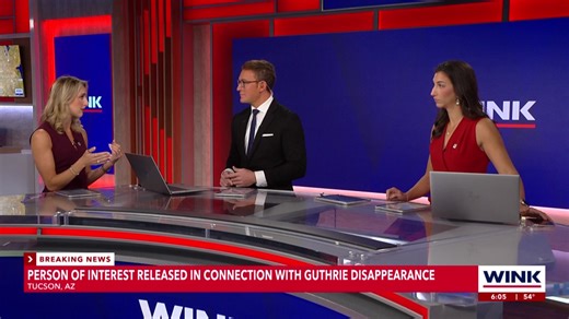 The latest on the kidnapping of Nancy Guthrie. We know a person of interest was detained, but released and there could be more people of interest. Mayzie Olson breaks down the surveillance video details as well. | Corey Lazar WINK News