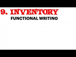 inventory | English 101/1 | | functional writing notes form 1-4 | questions and answers