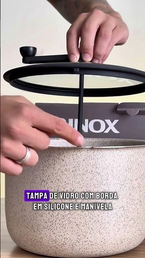 Conheça Pipoqueira Brinox Antiaderente Ceramic Life Pic Poc Vanilla 5,5L | MK Magazine #pipoqueira