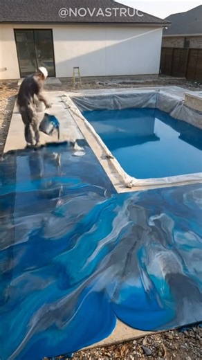 Novastruc on Instagram: "This Small Backyard Pool Looks INSANE After This Upgrade 😳✨ #BackyardGoals #LuxuryPool #ZeroEdgePool #EpoxyFloor #OutdoorDesign"