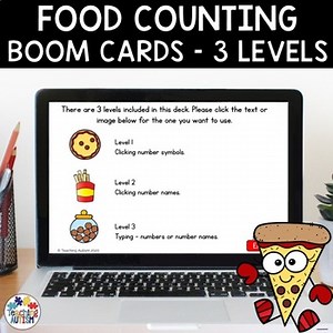 Counting to 10 Food Math Boom Cards | Distance Learning Math
