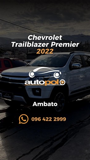 Chevrolet Trailblazer Premier 2022: SUV 2.8L Turbo Diesel 7 pasajeros