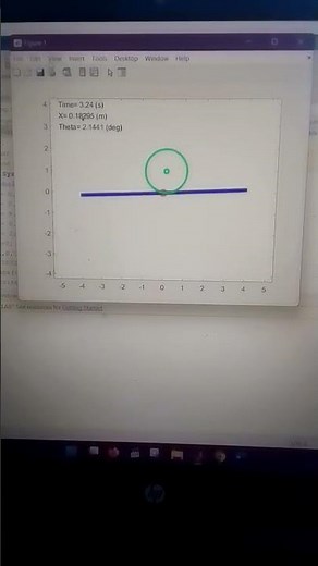 Ball and beam control 3D animation in Matlab