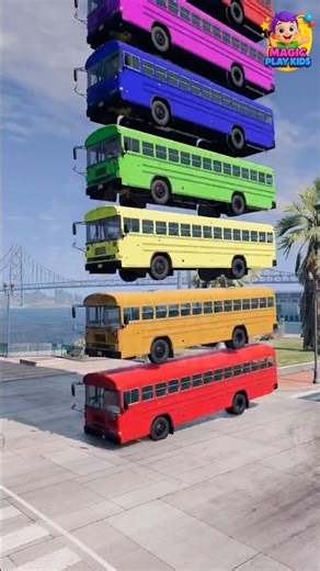 “100 Cars Crash Challenge 🚗💥 | Crazy Cartoon Car Drop Fun | Magic Play Kids”