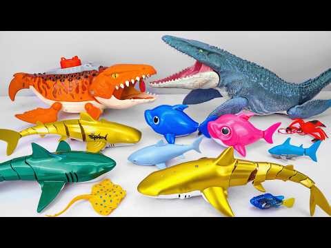 [Toy asmr] RC Jurassic World Mosasaurus & Robo Fish & Harp's Aquarium ASMR Satisfying with Unboxing