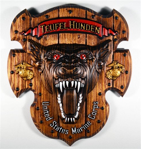 USMC Devil Dog 12" Teufel Hunden Military Plaque - Etsy