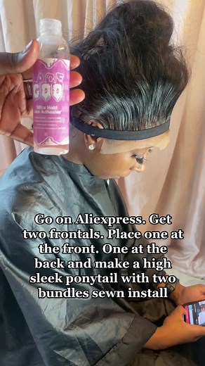 Two frontal ponytail #meltedbychannell #fyp #viral #hairtiktok #2frontalponytail #foryou