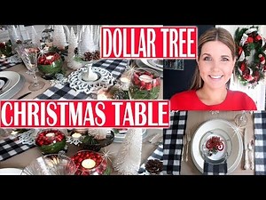 DOLLAR TREE CHRISTMAS TABLE DECORATIONS IDEAS 🎄HOW TO DECORATE YOUR CHRISTMAS TABLE