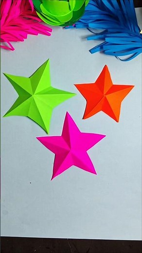 How To Make 3D Paper Stars easy🌠