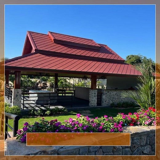 Large Garden Pavilion, Designed & Built by Thai Garden Design. Let us Build your Dream Landscape 🌴