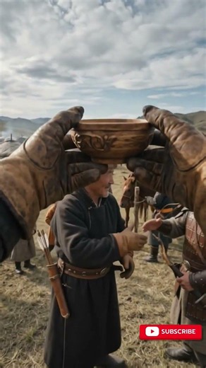 Mongol Warrior on the Mongolian Steppe