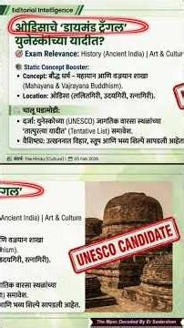 India's "Diamond Triangle" in UNESCO List? 💎🇮🇳 #mpsc