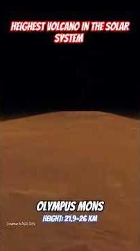 Heighest Volcano in the Solar System Olympus Mons of the Mars Planet 🌌 #martiangeology #marsgeology