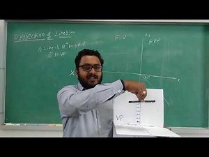 Projection of line when parallel to HP and perpendicular to VP Engineering Graphics,