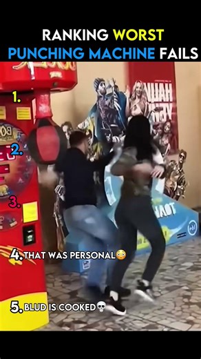 Ranking worst punching machine fails🤣🤣 #funny #ranked #fails