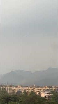 Flight & Train Together in One Shot ✈️🚆,view from Panvel, Navi Mumbai #trains #planespotting #flig